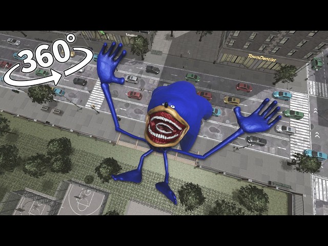 Shin Sonic appear in the city! 360° VR