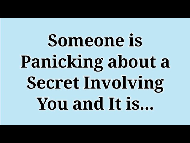 Someone is panicking about a secret involving you... | God's Message Now | #godsword #godsmesseges