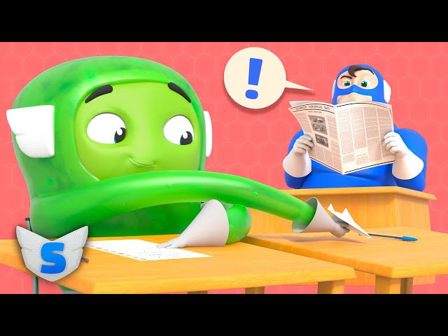 Don't CHEAT on the exam, SUPER SLIME! - Superhero Training