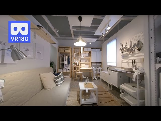 3D 180VR 4K IKEA Simple Compact One Room Stlye Interior in Ikea Showroom