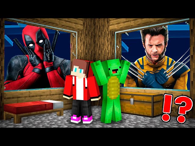 JJ and Mikey HIDE from Deadpool & Wolverine in Minecraft Maizen