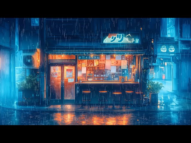 Japanese Rainy Night ☔ Pluviophile Lofi ☔ Rainy Lofi Songs To Calm Down And Relax After Working