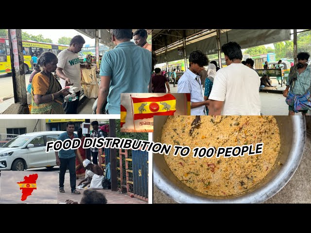 Food distribution to 100 people. Weekly oru task.