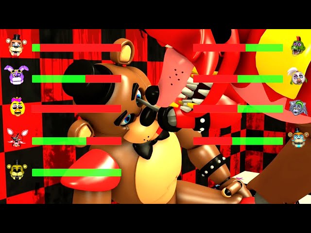 [SFM FNaF] [SFM FNaF] Security Breach vs Glamrock Originals with Healthbars