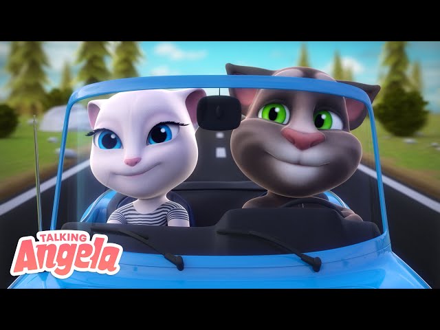 🚙 SUMMER FUN AT THE BEACH #2 ☀️ Starring Talking Angela & Talking Tom (CARTOON Combo)