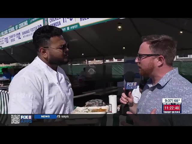 Lufu Nola serving up food at French Quarter Fest