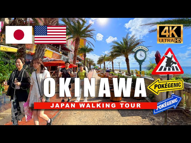 🇺🇸+🇯🇵 Okinawa, Japan - American Village Walking Tour - Japan 4K Walkthrough | 4K HDR 60fps