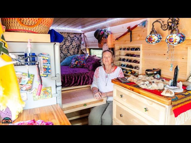 Van Life at 65 - Her Unique Camper Van Tiny Home