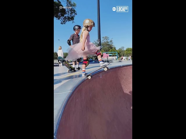 Six-year-old girl is a skateboarding prodigy