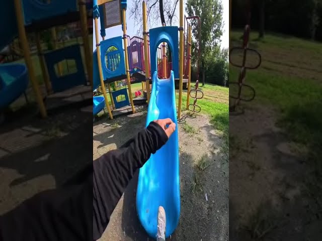 bella ciao Playground parkour running climbing sliding pov