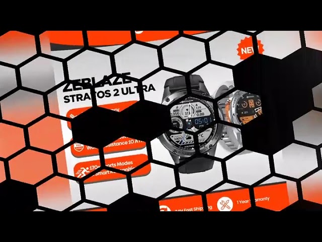 ✔️New Zeblaze Stratos 2 Ultra GPS Smart Watch Built-in Compass Barometri