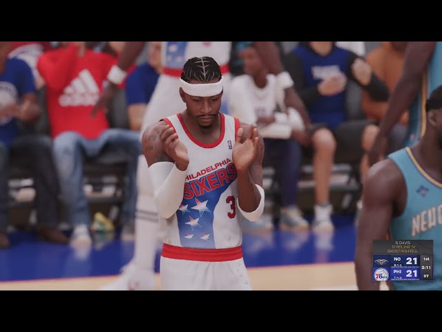 【2K23 NBA】All Time New Orleans Pelicans vs All Time Philadelphia 76ers