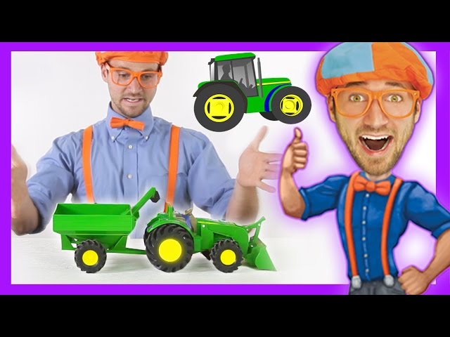 Tractor toy for toddlers - Learn colors and toys and animals for children