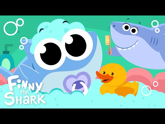 The Baby In The Bath | Kids Bath Time Routine Song | Finny The Shark