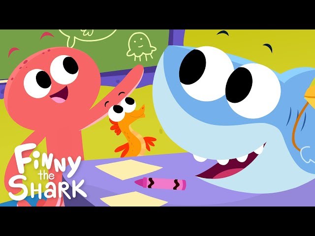 First Day Of School | Finny The Shark | Cartoon For Kids