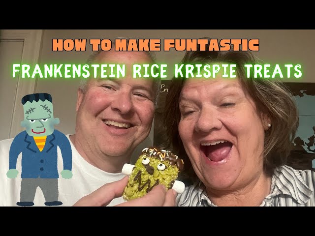 Frankenstein Rice Krispies Treats / Rice Krispies Treats Recipe / Crispy Gooey Rice Krispies Treats