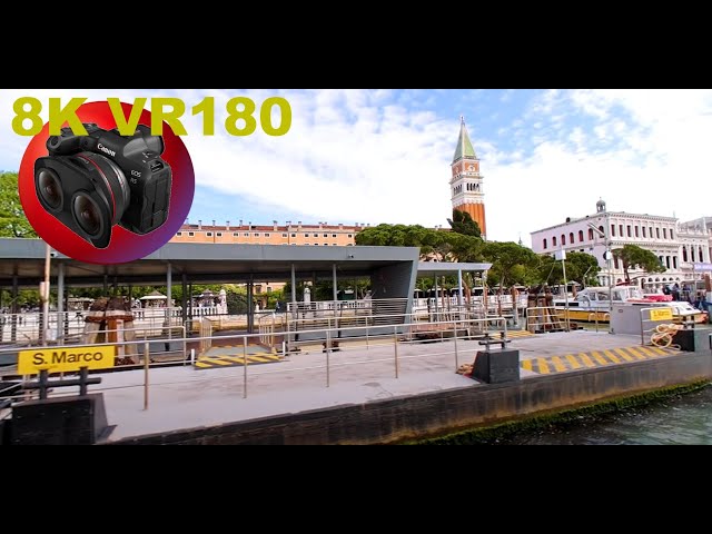 VENICE WATER BUS FERRY San Marco to San Zaccaria. Alilaguna Blu Line (Airport) 8K 4K VR180 3D Travel