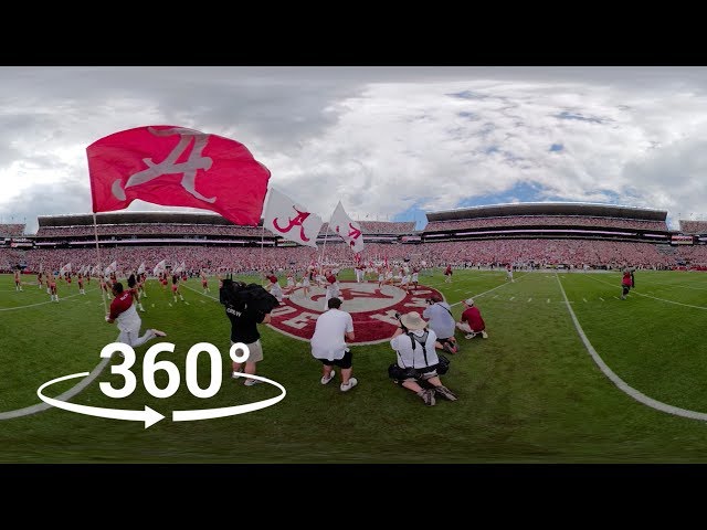 Football Team Entrance vs. Texas A&M 360 | The University of Alabama