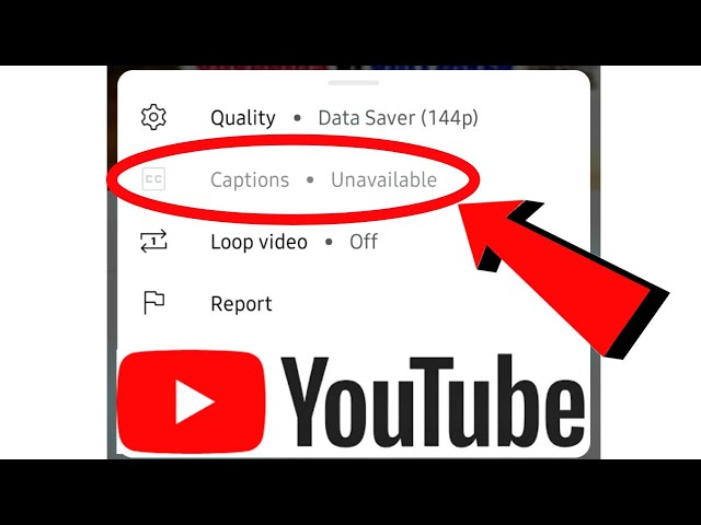 YouTube Caption Unavailable Problem Solve