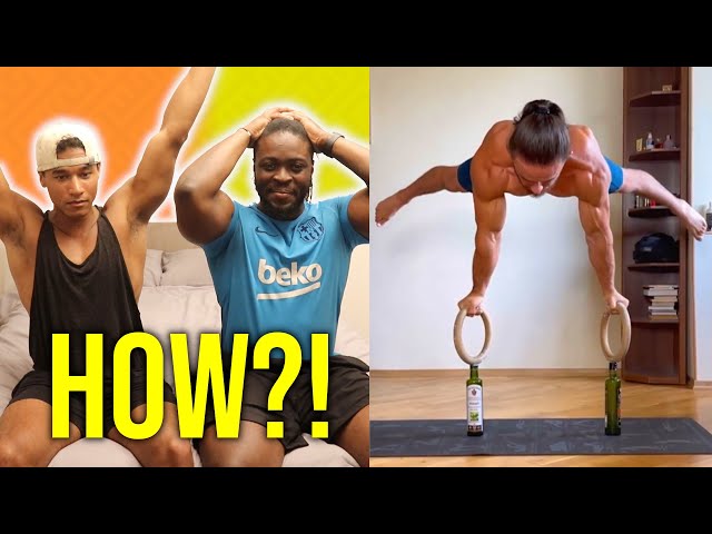 HOW DOES HE DO THIS?! INSANE CALISTHENICS REACTION (@Andry_Strong)