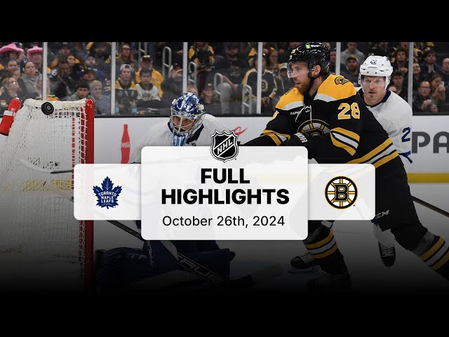 Maple Leafs at Bruins | October 26, 2024 | NHL Full Game Highlights