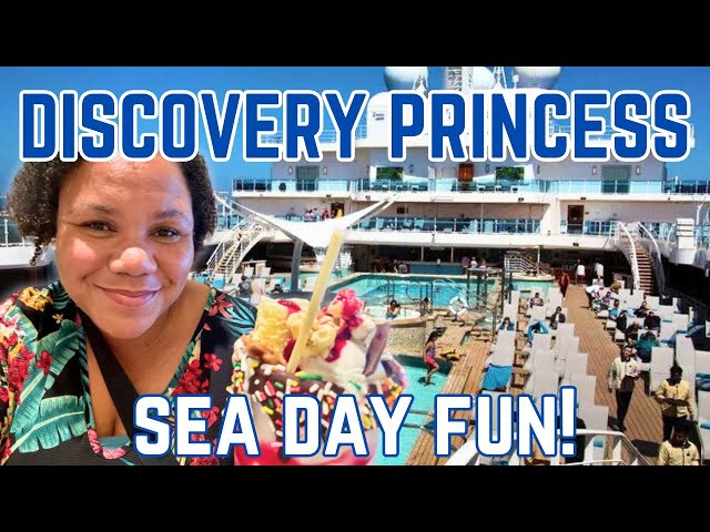 Discovery Princess- SEA DAY FUN! Crown Grill, Bingo, Dance Classes, & More