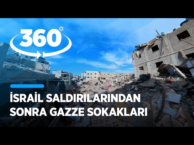 İsrail'in Han Yunus'ta bıraktığı yıkım 360 derece kamerayla görüntülendi