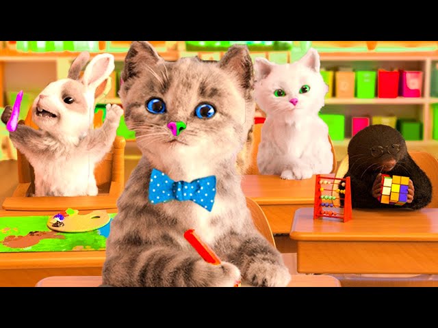 LITTLE KITTEN ADVENTURE EDUCATIONAL VIDEO AND SONGS FOR CHILDREN - LEARN PLAYFUL COUNTING OR ANIMALS