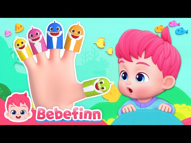 🦈 Shark Finger Family | EP107 | Baby Shark Doo Doo Doo | Bebefinn Best Songs and Nursery Rhymes