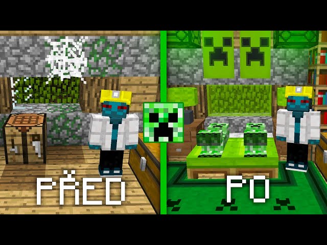 OPRAVIL JSEM CREEPER DŮM V MINECRAFTU!