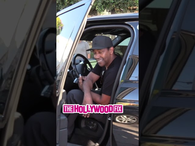 Denzel Washington Talks With Female Paparazzi When Spotted Out Shopping On Melrose Ave. In WeHo, CA