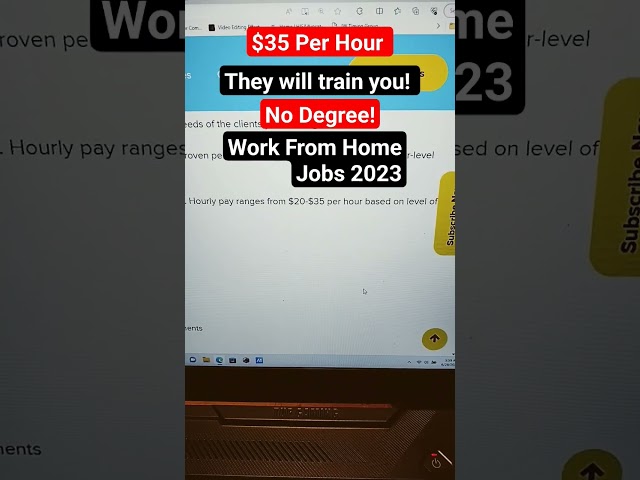 They Will Train You! Work From Home Jobs 2023| Earn 35/hr| Remote Jobs#shorts