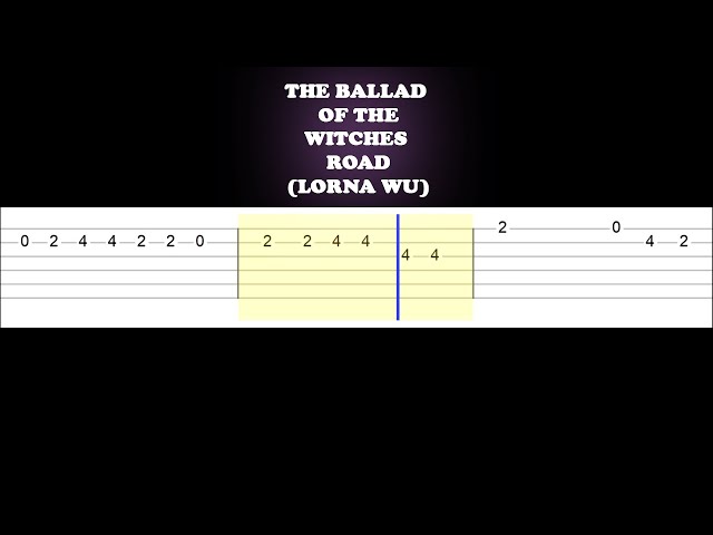 The Ballad of the Witches' Road (Lorna Wu's Version)(Easy Guitar Tabs Tutorial)