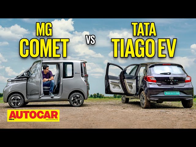 MG Comet vs Tata Tiago EV - Which is the EV for you? | Comparison | Autocar India