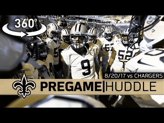 Go 360° Inside Drew Brees' Pregame Huddle: Saints vs Chargers - 8/20/17