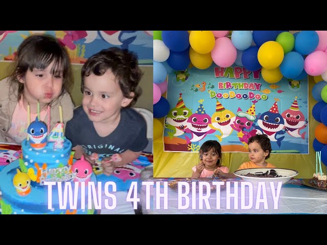 Twins 4th Birthday// Baby Shark birthday