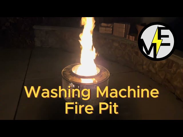 Make a Fire Pit out of a Washing Machine Tub