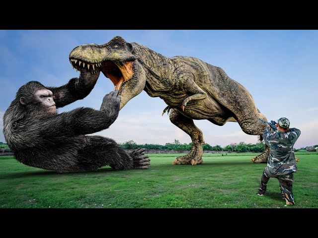 The Best Hollywood Movie (2023) Dinosaur Attack | T-rex Vs Anaconda | Jurassic Park 4| Dinosaur #535