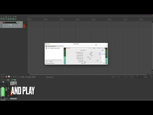 How to down tune (detune) your guitar using pitch shifter in Reaper for free