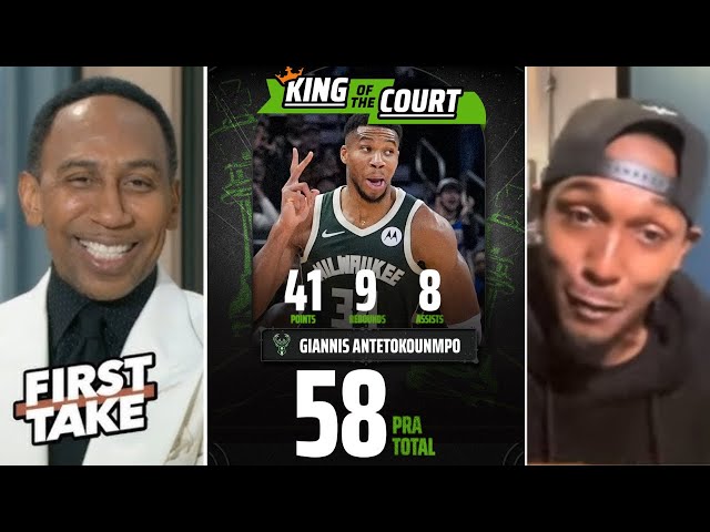 FIRST TAKE | "King Of The Court 👑!" - Lou Williams reacts Giannis shine 41 Pts to beat Bulls 122-106