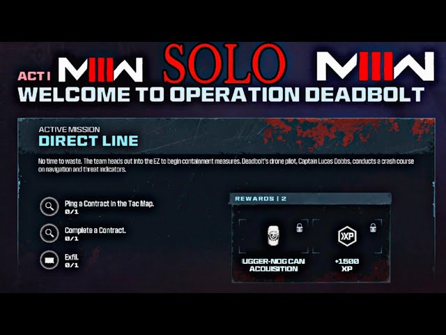 MWZ "DIRECT LINE" PING A CONTRACT IN THE TAC MAP AND EXFIL! EASY SOLO GUIDE! MW3