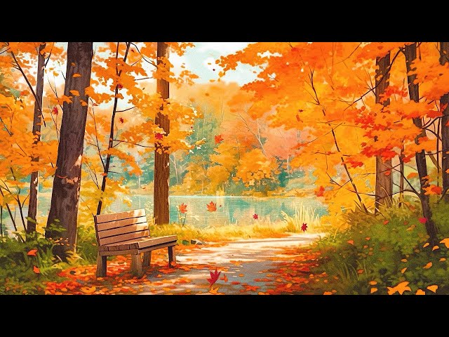 Peaceful November Vibes 🍁 Lofi Morning Vibes 🍁 Fall Lofi Songs To Listen In The Autumn Forest