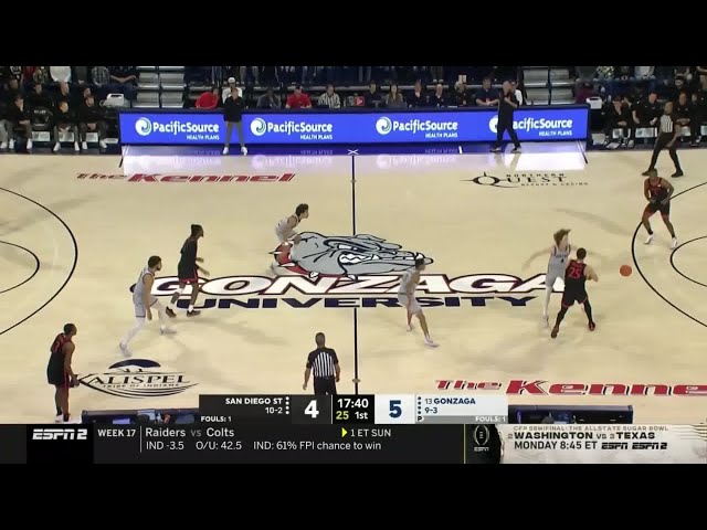 HIGHLIGHTS: San Diego State at Gonzaga Men's Basketball 12/29/2023