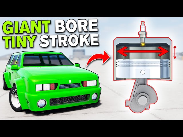 Building & Testing a V10 Engine With LARGEST Bore and SHORTEST Stroke! (Automation | BeamNG)