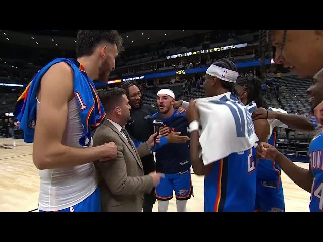 Alex Caruso barks in an interview for the first time as a member of the Thunder | NBA on ESPN