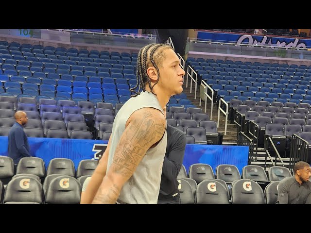 Paolo Banchero and the Orlando Magic Warming up