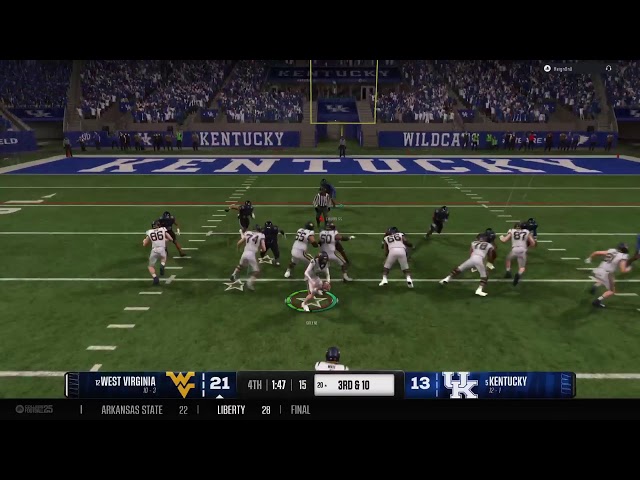 CFB Playoffs: #12 West Virginia @ #5 Kentucky