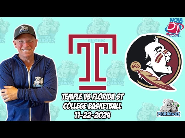 Florida State vs Temple 11/22/24 Free College Basketball Picks and Predictions  | NCAAB Pick