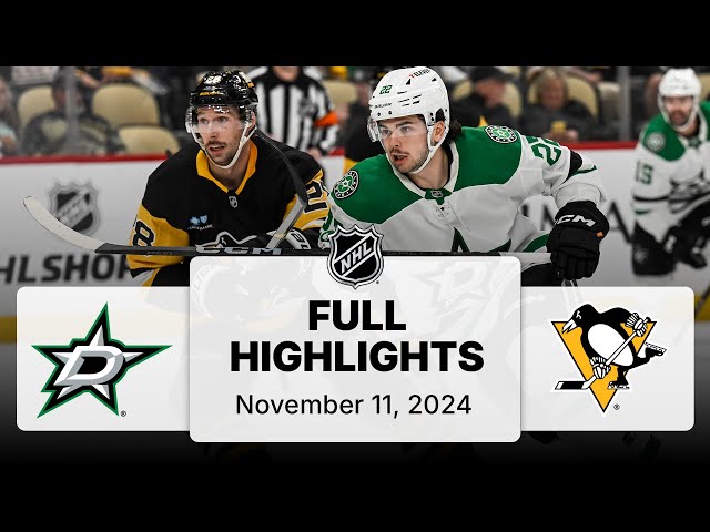 NHL Highlights | Stars vs. Penguins | November 11, 2024