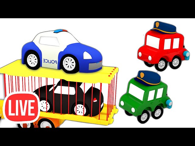 🔴Die 4 kleinen Autos LIVE. Wir lernen spielerisch mit Autos. Cartoons für Kinder